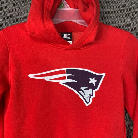 Outerstuff Youth Boys Size 14/16 Red New England Patriots Hoodie Pullover - Picture 2 of 6